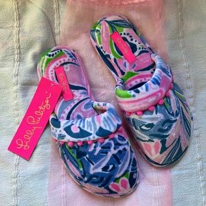 Lilly Pulitzer NWT Clara Slippers Tiger Sunrise 5/6